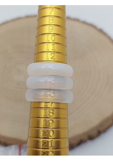 Akik Taşı Yüzük Sisli Alacalı 6mm Kalınlık 59952 Bakır