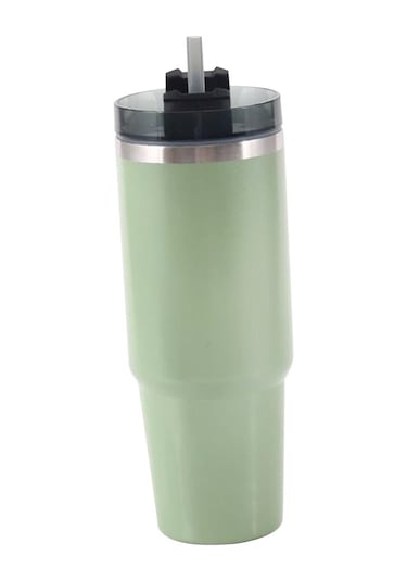 Suntek Magideal Hasır Ve Kapaklı Su Bardakları Paslanmaz Yeşil-30oz