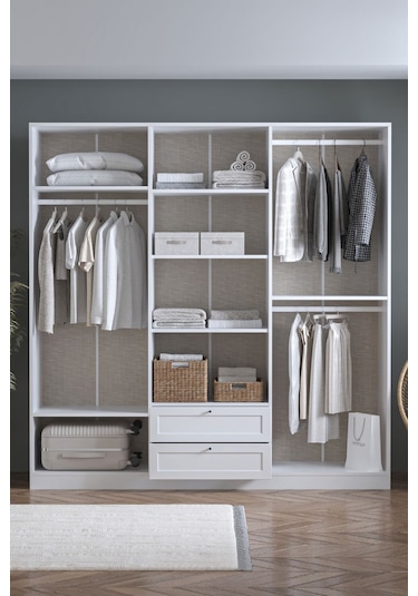 Sarmobi Terra 6 Kapaklı 2 Çekmeceli Dolap 54tra600103krkr Beyaz