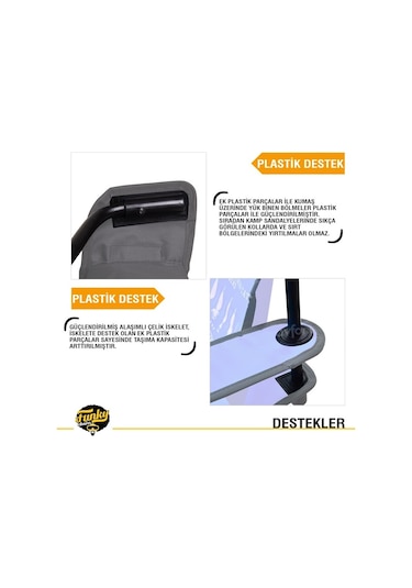 FUNKY CHAIRS Cool Ice Siyah Kamp Sandalyesi XL Siyah