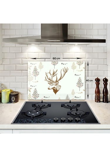 Decorita Cam Ocak Arkası | Cervus Deer | 40cm x 60cm
