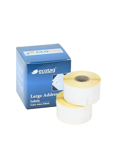 Ecotag Dymo 99012 LabelWriter Muadil Çok Amaçlı Etiket 520 Adet 89 x 36 MM