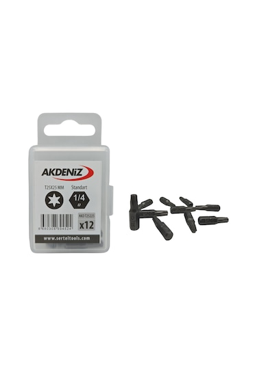 Akdeniz Akd/t25225 1/4 Torx T25x25 Mm 192 Adet Bits Uç