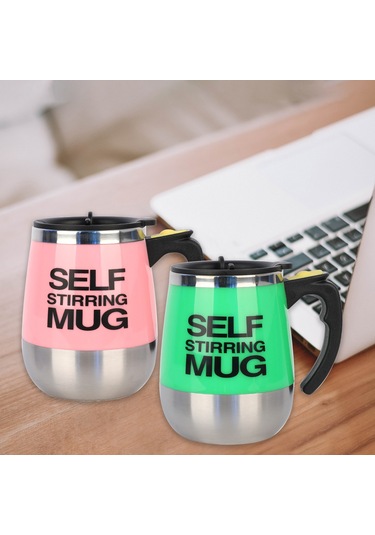 Xindoker 400ml Otomatik Çay Kahve Karıştırıcı Bardak, Elektrikli, Kapaklı, Isıya Dayanıklı, Çift Katlı, Çeşitli İçecekler İçin Mavi