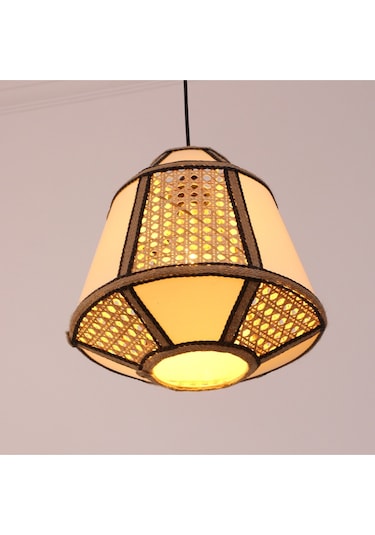 Özden 30x30 Cm Doğal Hazeran & Kumaş Avize Mix