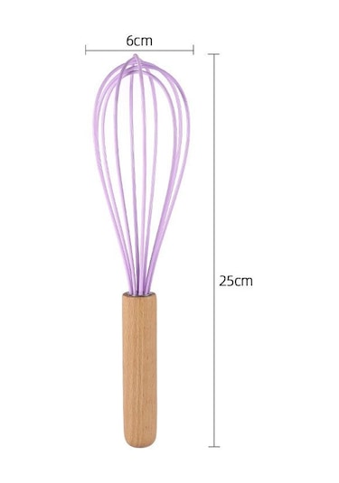 Koyu Yeşil Ahşap Saplı Renkli El Silikon Çırpma Manuel Sıvı Çırpma Çubuğu Krem Çırpıcı Mutfak Ev Aracı