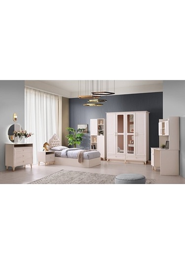 Kuğu Gardırop-4 Kapaklı-aynalı