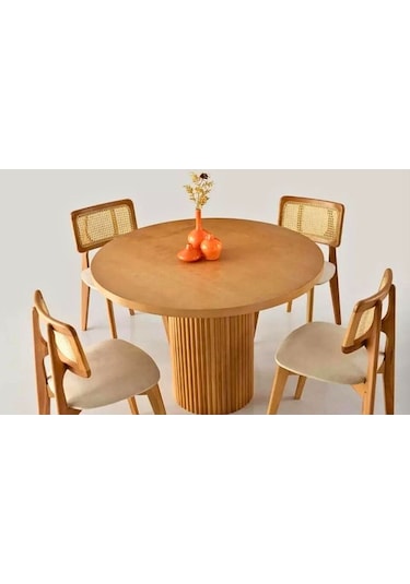 Helios Beyaz Hazeranlı Ceviz Ahşap Bohem Sandalye