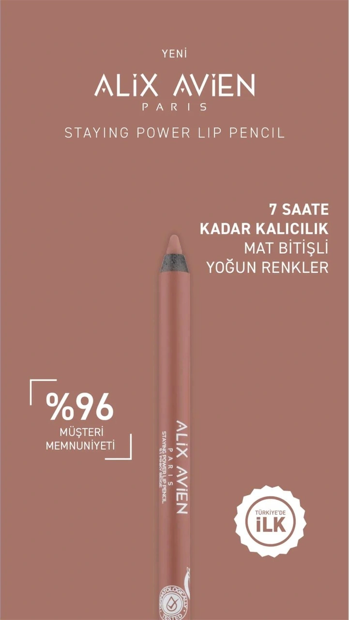 Alix Avien Uzun Süre Kalıcı Nemlendirme Işıltılı Dolgunlaştırıcı Etkili Yoğun Pigmentli Gri Çantalı Makyaj Seti