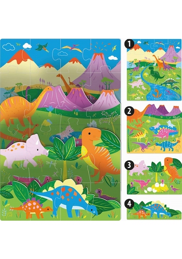 Headu Playrama Puzzle Dinosaurs 3-6 Yaş