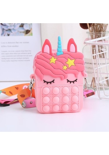 Dancemonkey Ve Unicorn Stressiz Sevimli Para Oyuncakları Messenger Kız İçin Eğlence Dekompresyon Cüzdanı: Çanta C Bozuk Zx Çok Renkli