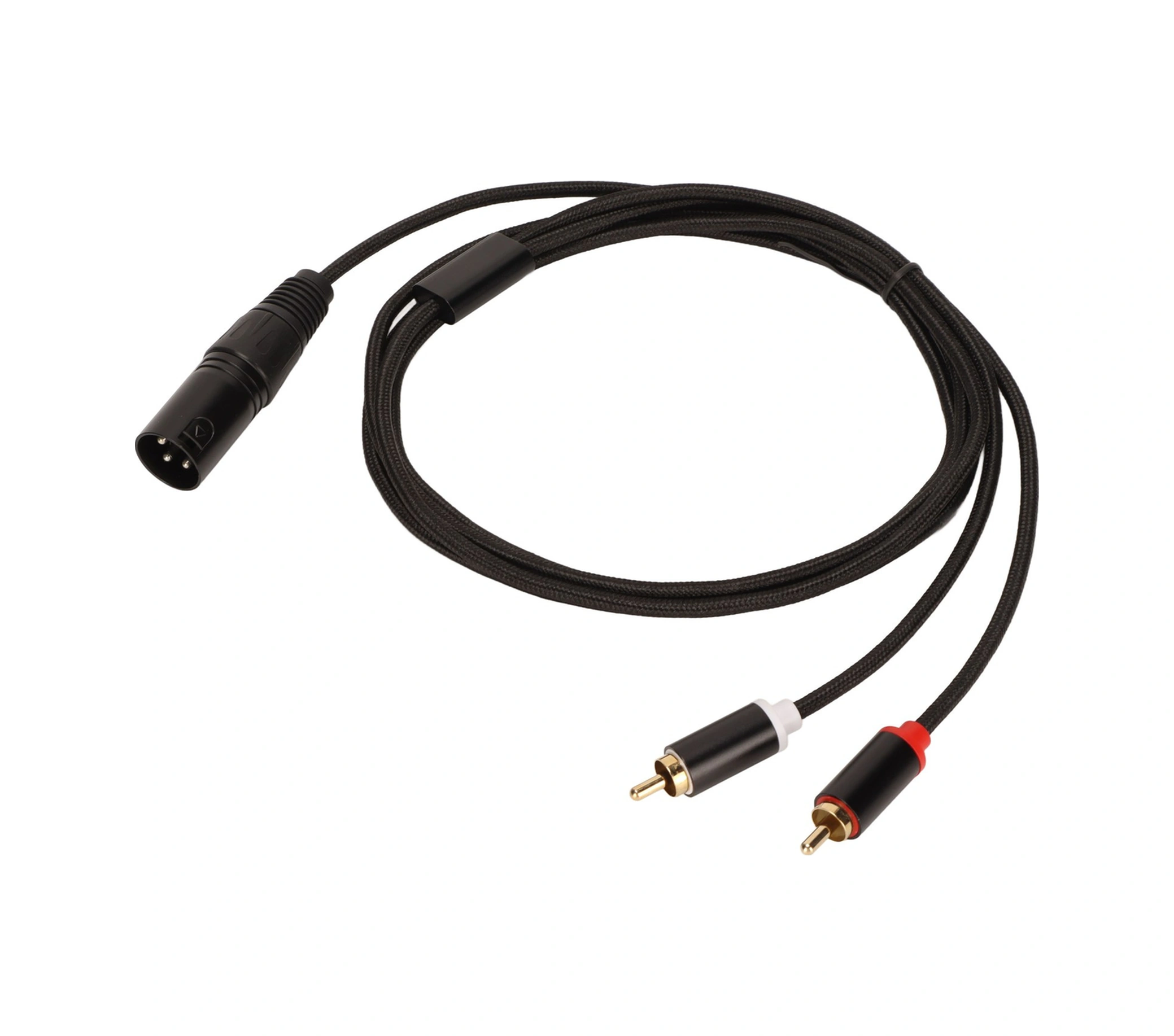 Shineyee Xlr Erkekden 2 Rca'ya Tek Yönlü Ses Bölücü Kablosu - 2m Ofc Konduktörlü, Engelleme Redüktörlü, Mikser/amp Uyumlu