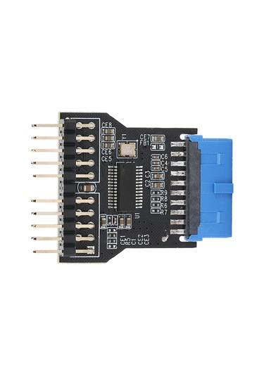 Fosenze Usb 3.0 19pin Ana Kart Adaptörü, Çift 9pin Usb 2.0 Ön Panel Çevirici, 480mbps, Sıcaklık Aralığı -20 C/75 C, Çoklu İşletim Sistemi Desteği