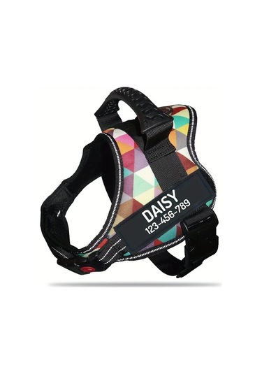 Honeybeeshop Kişiselleştirilebilir Papatya Desenli Polyester Köpek Yeleği Ivory White Xl Eğitim Ve Gezinti İçin Çekmeyi Önleyen Tasarım İsim Ve Telefon Numarası Eklenebilir Sadece Elde Yıkanır Altın