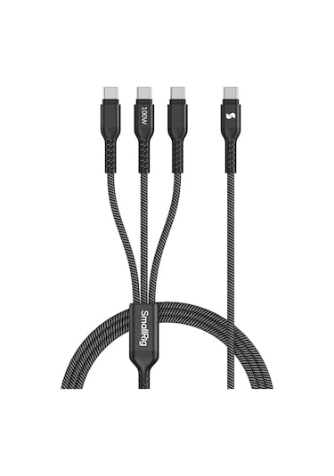Smallrig 5079 3'ü 1 Arada Usb-c Güç Kablosu 120cm Siyah