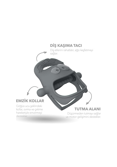 Mochi Diş Kaşıyıcı Gri