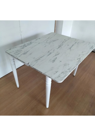110 X 45 Katlanır Masa Mermer Desen