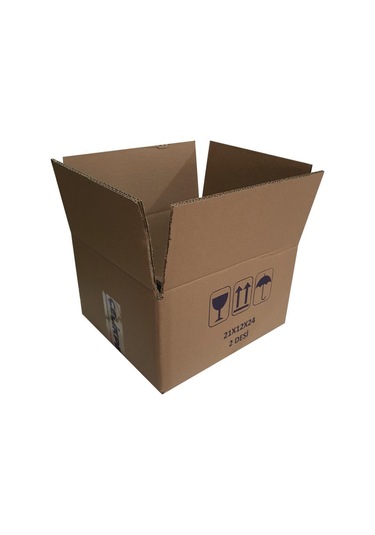 2 Desi Çift Oluklu Karton Koli 21x24 H:12 Cm 20 Adet