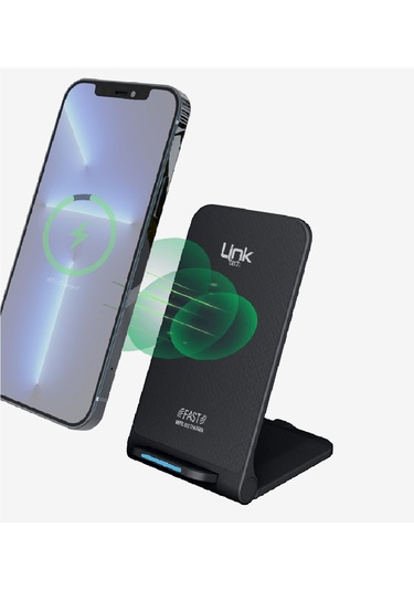 Linktech W515 15 W Type-C Masaüstü Wireless Şarj Aleti Ve Telefon Tutacağı