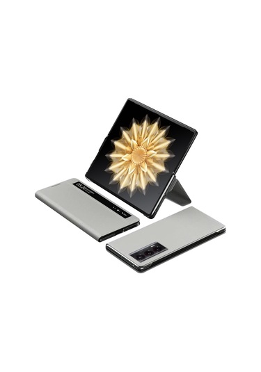 Butu Honor Magic V2 5g Görünüm Penceresi İş Telefonu Kılıfı Pu Deri Standı Kapak Çevirin