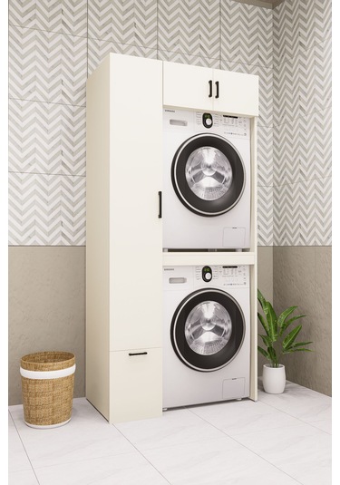 Mdf Çamarış Makinesi Ve Kurutma Makinesi Dolabı Çekmeceli Aytaşı Krem