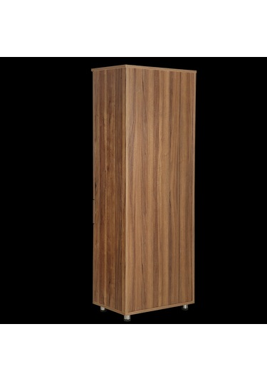 Çok Amaç 12688 Dolap 180 Model Hard Parlak Ceviz Suntalem 4raf 1çekmec El Yapım