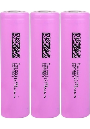 Dmegc Inr18650-26e - 3.7v 2600 Mah Li-ıon Şarjlı Pil - 7.5a 3 Lü