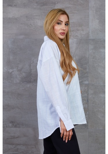 Dparis Çizgili Oversize Gömlek