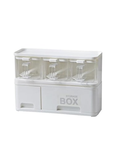 Mutfak Baharat Rafı Biber Çalkayıcılar Pişirme Alet Tuz Domuzları Çeşni Kavanoz Depolama Konteyneri Baharat Kutusu Cruet Şişe Organizatör Tuz Domuzları, Mahzenler Ve Sunucular 3