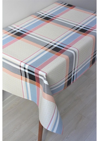 Elyaflı Astarlı Pvc Silinebilir Muşamba Masa Örtüsü - 1120-1a-mavi