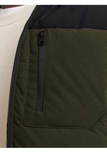 Erkek Rüzgara Dayanıklı Kapüşonlu Puffer Mont - Otto Rosin