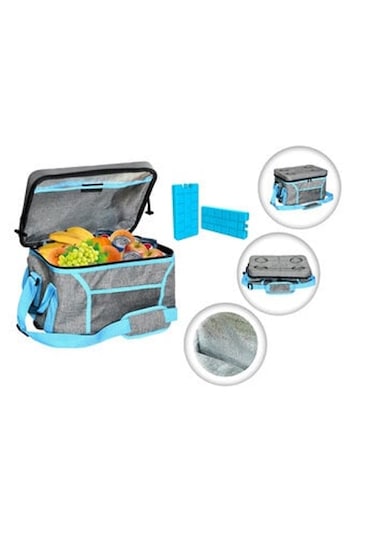 Kale 28 Lt Katlanır Eva Soft Termos Buzluk + 2 Adet Buz Aküsü Gri