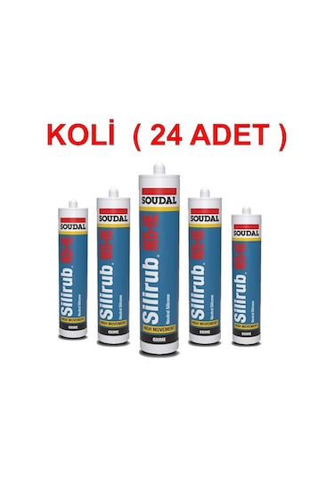 Soudal Silirub No5-He Nötr Dış Cephe Silikon Kartuş 300Ml - Koli