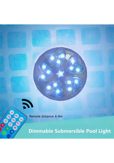 Neevoyu Ip68 Su Geçirmez Rgb 13 Renkli Püskürtmeli Havuz Işığı, Kumanda Kontrol, 4 Mod, Akvaryum/banyo Uygun