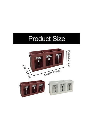 Suntek Mutfak Eşyası Tutucu Modern Çatal Bıçak Takımı Kırmızı