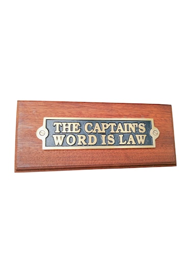 Kaptanın Kanun Sözü Duvar Süsü