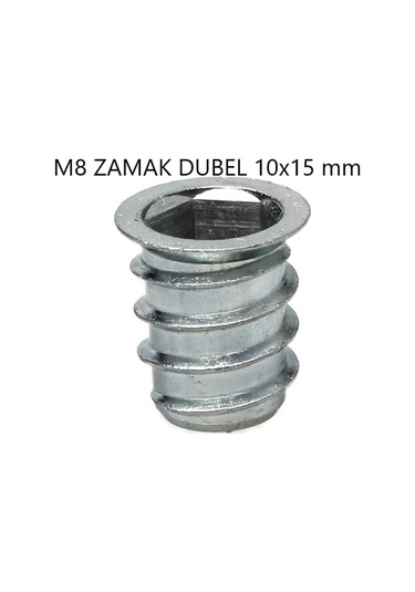 Metal Dübel Mobilya Bağlantı Zamak Vida Yuvası M8 10 X12 10 Adet