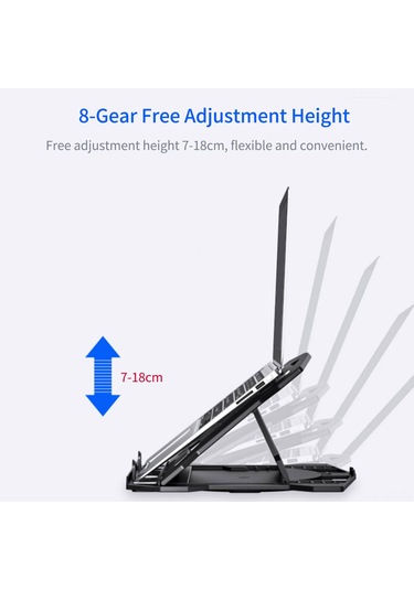 Geeroyoo Katlanabilir 8 Kademeli Yükseklik Ayarı İle Taşınabilir Dizüstü Bilgisayar Standı - 10-15.6 İnç Tablet Ve Laptop İçin Ergonomik Tutucu Diğer