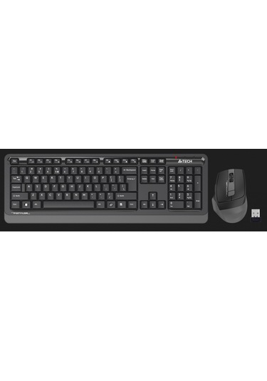 A4 Tech Fg1035, Gri, Fstyler, 2.4ghz Kablosuz, Türkçe Q, Klavye Mouse Set