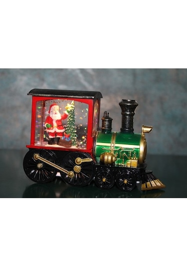 Periboia Trenli Yılbaşı Işıklı Kar Küresi Model 1