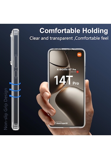 Xiaomi Mi 14t Pro Kılıf Kamera Korumalı Yumuşak Şeffaf Silikon