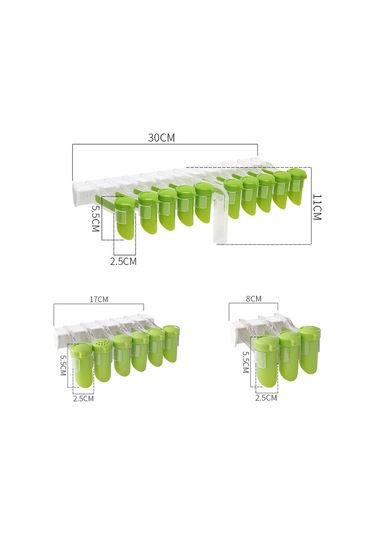 Mutfak Baharat Düzenleyici Raf - 3/6/10 Parça/set Deliksiz Askı Tasarımı İle Asılan Mutfak Baharat Çantası Depolama Rafı, Kilitli Klips Ve Dağıtıcı İle Baharat Depolama Düzenleyici Raf. Beyaz