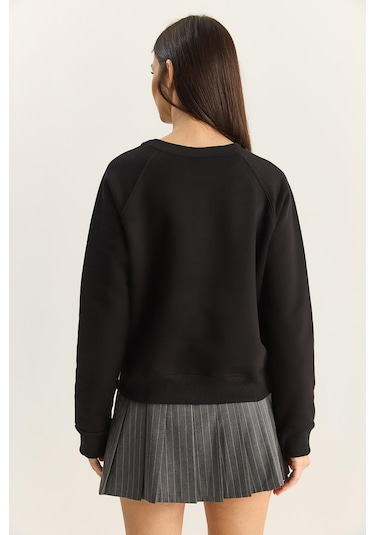 Shade Kadın Reglan Kol Oversize Sweatshirt 60283859 - Siyah