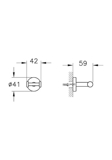 VitrA Base 200 A44102 İkili Askı. Krom