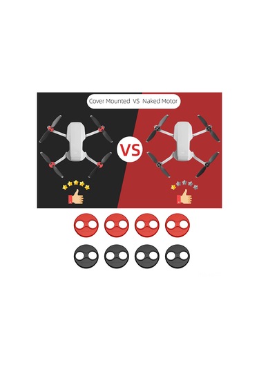 Ximistore9 Djı Mavic Mini İçin 4 Adet Kırmızı Alüminyum Motor Koruyucu Kapak - Toz Ve Şok Engellici, Uçuşa Etki Etmeyen Hafif Tasarım