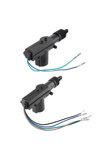 Yuntech01 12v Dc Otomobil Kapı Kilidi Aktüatörü - 2 Telli Motor, Su Geçirmez, Yüksek Dayanıklı Plastik, Tam Teçhizat Setiyle Siyah