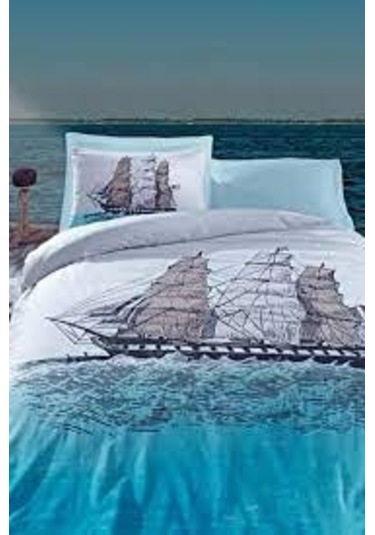 Cb Maritime Çift Kişilik Nevresim Takımı Marina Mavi Desenli
