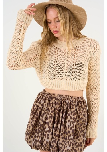 Leopar Balon Etek - Leopar Açık Kahve kahve