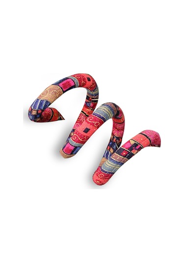 Dofolink Kırmızı Spiral Saç Bağı - Kıvrılabilir Külot Saç Teli - Etnik Stili Yüksek马尾 İçin - Saklama Çantası İle - Model 71770 Kırmızı