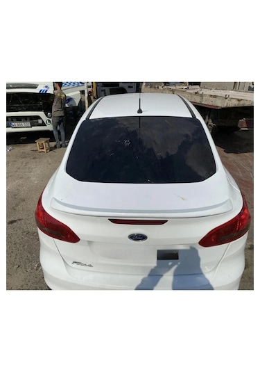 Ford Focus 3 2015+ Fiber Spoiler Boyalı Beyaz Arka Spoiler Sedan
